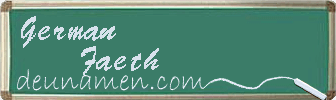 German Faeth Visitenkarte
